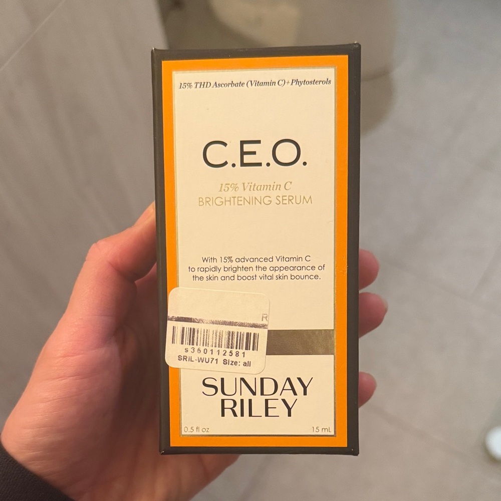 Sunday Riley C.E.O. 15% Vitamin C Brightening Serum, NEVER OPENED